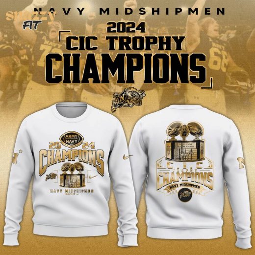 Navy Midshipmen 2024 Champions Sweatshirt Limited White Editions