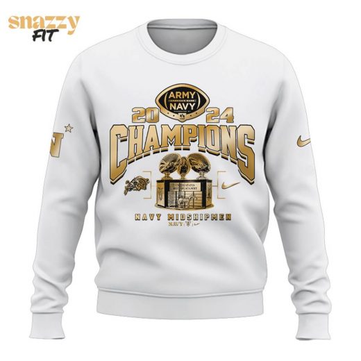 Navy Midshipmen 2024 Champions Sweatshirt Limited White Editions