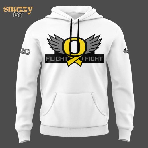 Oregon Ducks Stomp Out Cancer Fight Heroes Hoodie – White