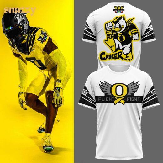 Oregon Ducks “Stomp Out Cancer” Heroes Shirt – White