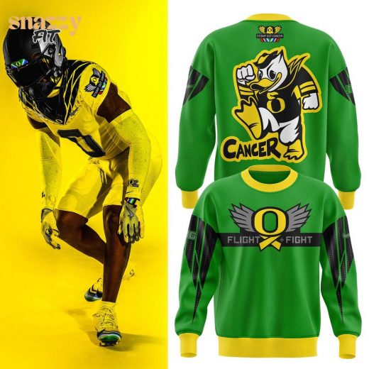 Oregon Ducks Stomp Out Cancer Heroes Sweater Shirt – Green Edition