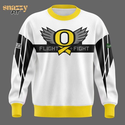 Oregon Ducks Stomp Out Cancer Heroes Sweater Shirt – White Edition