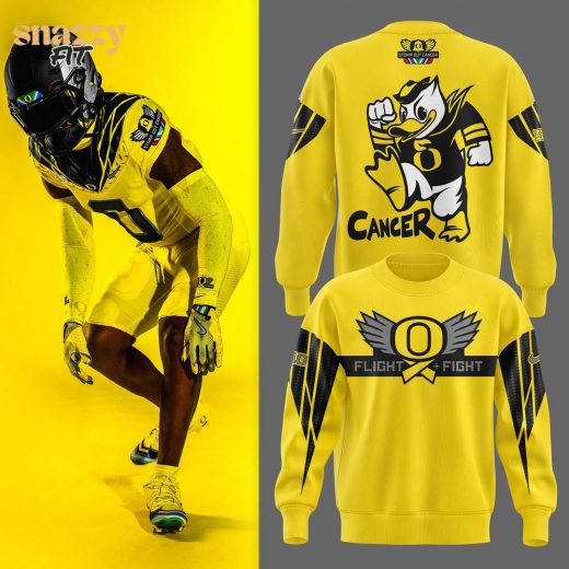 Oregon Ducks Stomp Out Cancer Heroes Sweater Shirt – Yellow Edition