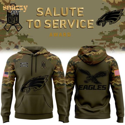 Philadelphia Eagles Camo 2024 Salute to Service Fleece Hoodie – Limited Edition