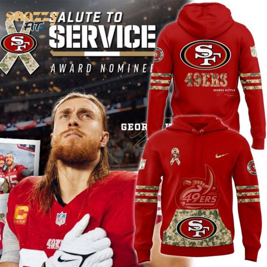 San Francisco 49ers 2024 Salute to Service featuring George Kittle’s Signature Hoodie