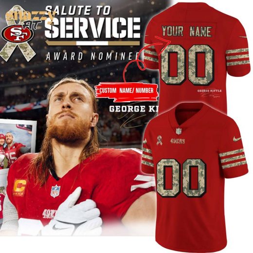 San Francisco 49ers 2024 Salute to Service featuring George Kittle’s Signature Jersey (Custom)