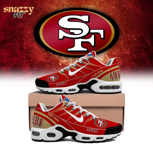 San Francisco 49ers Air Max Personalized Red and White