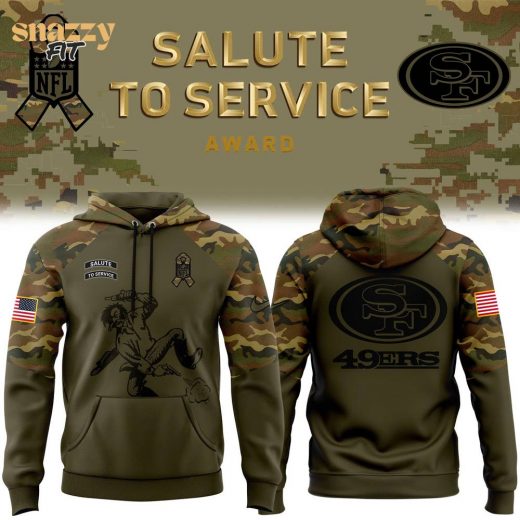 San Francisco 49ers Camo 2024 Salute to Service Club Fleece Pullover Hoodie