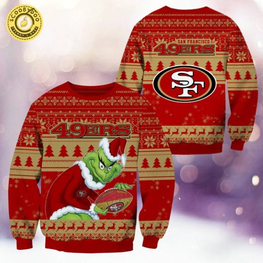 San Francisco 49ers Christmas Grinch Knitted Sweater – Perfect for the Holidays