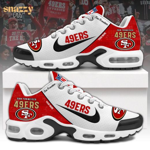 San Francisco 49ers Personalized Air Max Limited White plus Red Edition