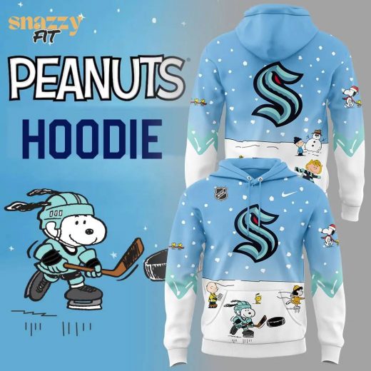 Seattle Kraken Peanuts & Snoopy Night Nike Hoodie – 2024 Limited Release