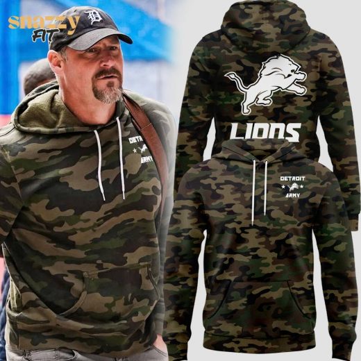 Special Detroit Lions Salute to Service 2024 Hoodie – Military Tribute Collection