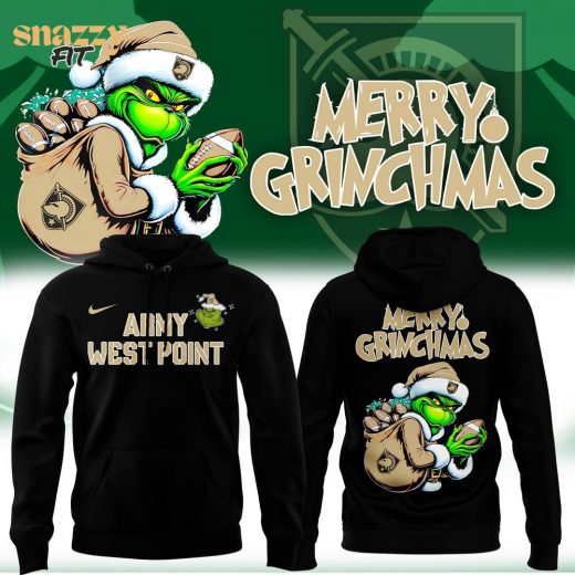 Special Edition Merry Grinchmas Army Black Knights Football Hoodie (Limited Edition)