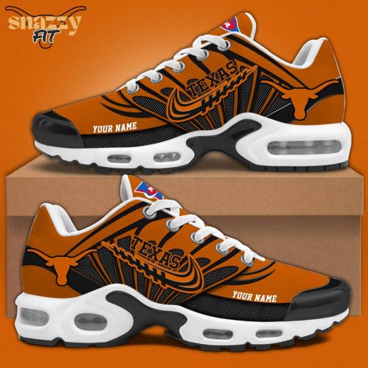 Texas Football Personalized Air Max Plus Sneakers – Custom College Football Shoes