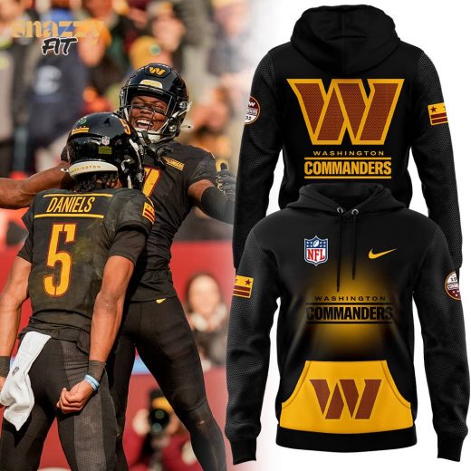 Washington Commanders Nike 2024 Black threads Premium Limited Pullover Hoodie