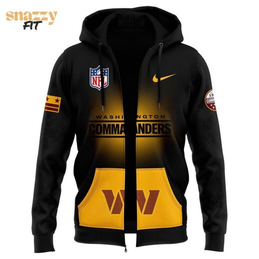 Washington Commanders Nike 2024 Black threads Premium Limited Pullover Zip Hoodie