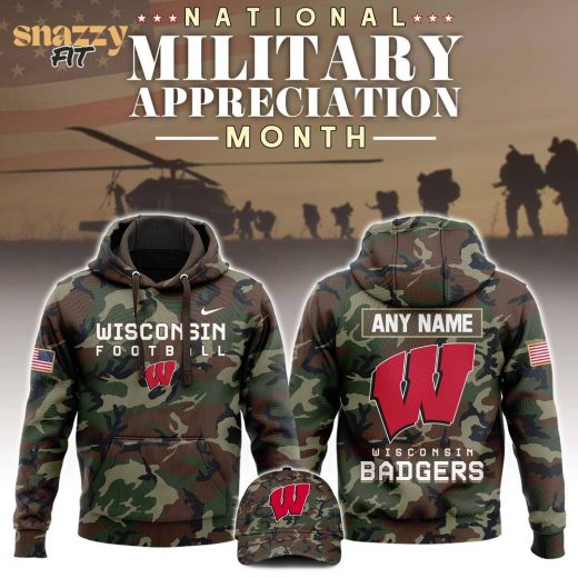 Wisconsin Football Military Appreciation Club Hoodie – 2024 Special Edition