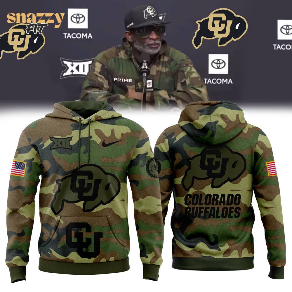 Colorado Buffaloes Football Camo Salute to Service Club Fleece Pullover Hoodie Colorado Buffaloes Football Camo Salute to Service Club Fleece Pullover Hoodie