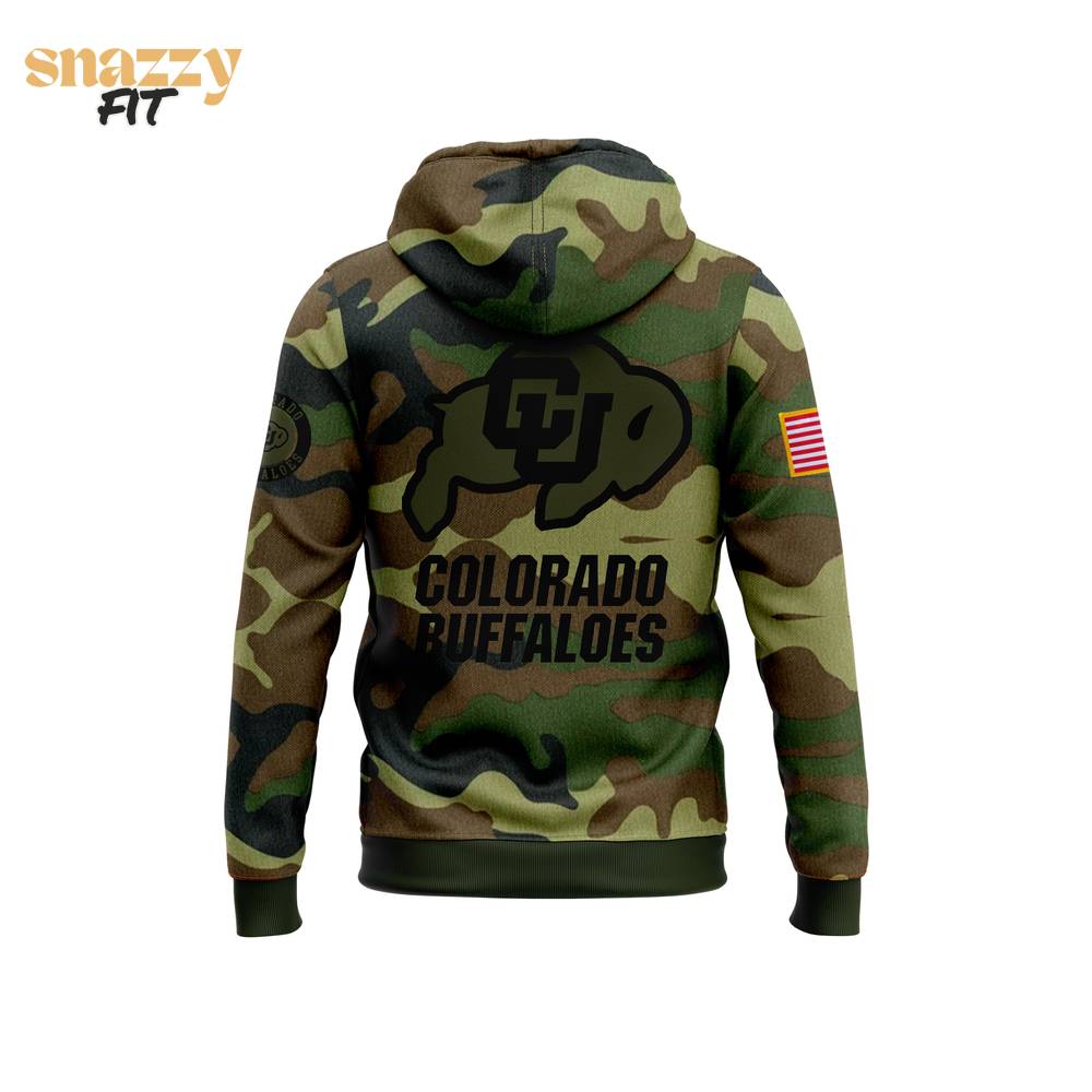 Colorado Buffaloes Football Camo Salute to Service Club Fleece Pullover Hoodie Colorado Buffaloes Football Camo Salute to Service Club Fleece Pullover Hoodie