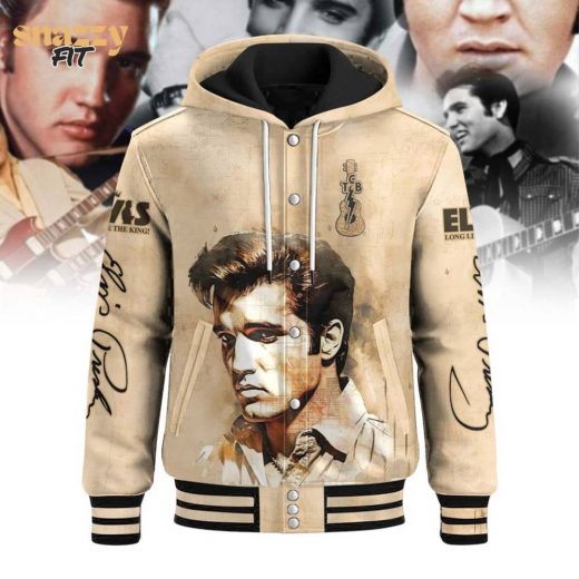 Elvis Presley “If I can dream a better land” Hooded Baseball Jacket