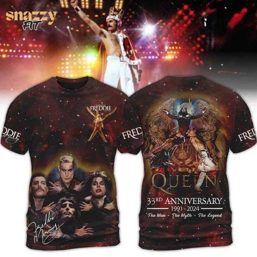 Freddie mercury 33rd anniversary T shirt Limited Edition