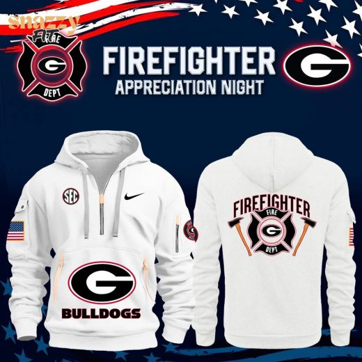 Georgia Bulldogs Firefighter Appreciation Night Premium Limited Quarter Zip Hoodie