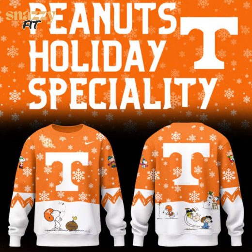 Limited Edition Tennessee Football Peanuts Holiday Speciality Snow Sweatshirt