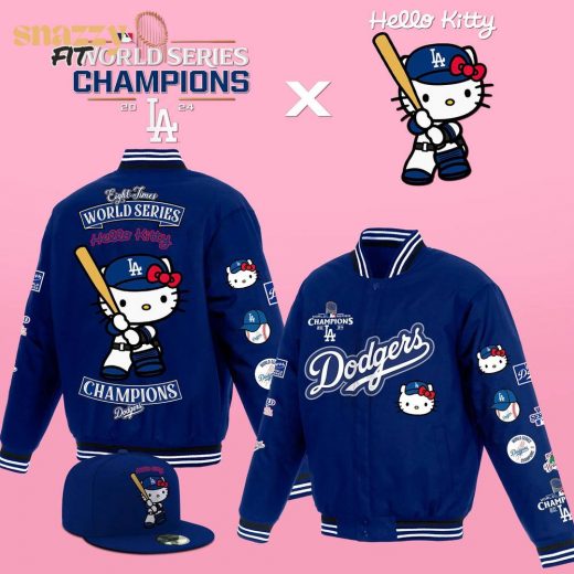 Los Angeles Dodgers 2024 World Series Champions Baseball jacket Hello Ketty