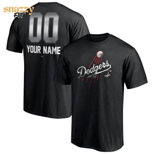 Los Angeles Dodgers Fanatics Branded Black Personalized Any Name & Number Midnight Mascot T shirt