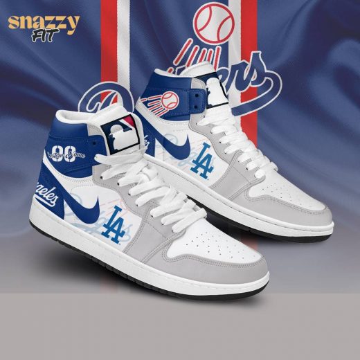 Los Angeles Dodgers MLB Air Jordan 1 Personalized Shoes