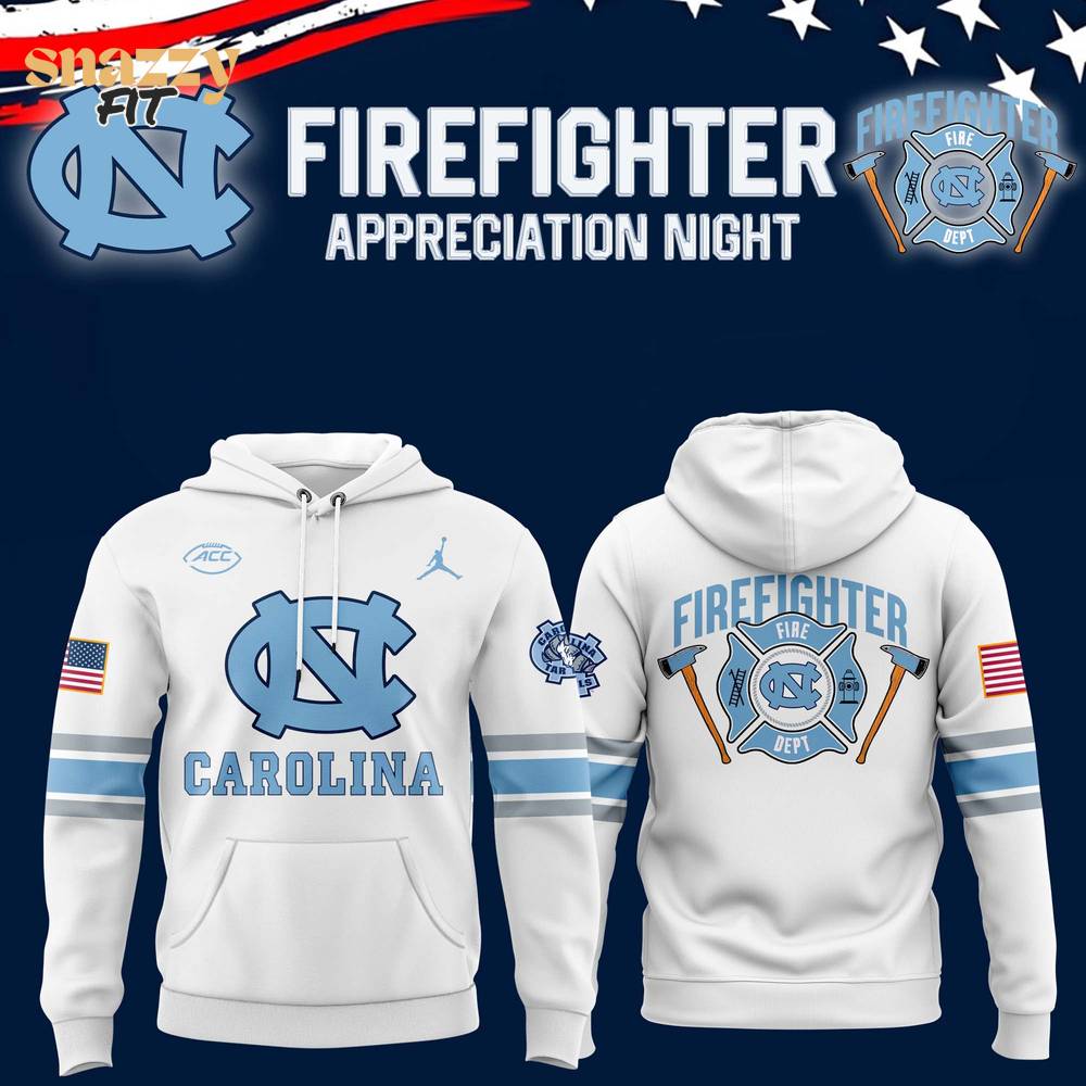 North Carolina Tar Heels Firefighter Appreciation Night Premium Limited Hoodie North Carolina Tar Heels Firefighter Appreciation Night Premium Limited Hoodie