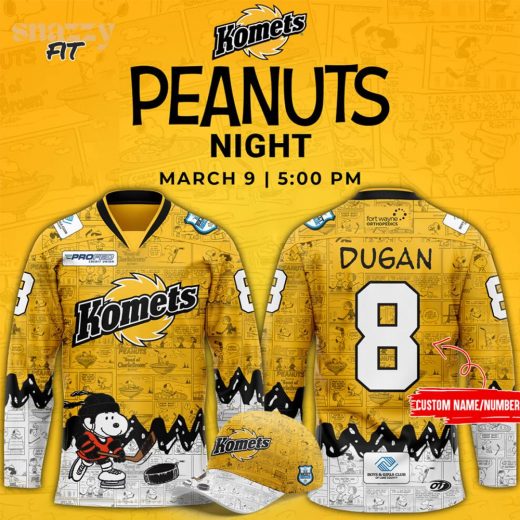 Fort Wayne Komets “75th Anniversary of Peanuts” Jersey – Special Edition