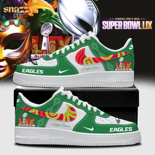 Philadelphia Eagles New Personalized Super Bowl Air Force 1 – Customizable for Your Name