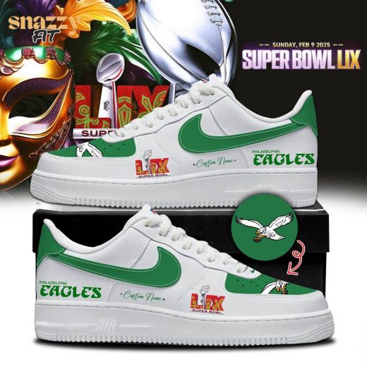 Philadelphia Eagles Personalized Super Bowl 2025 Limited Edition AF1 Shoes – Custom Name Available