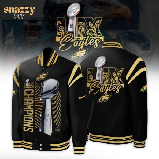 Philadelphia Eagles Super Bowl LIX Champions Nike Limited Edition Black and Gold Jacket – 2025