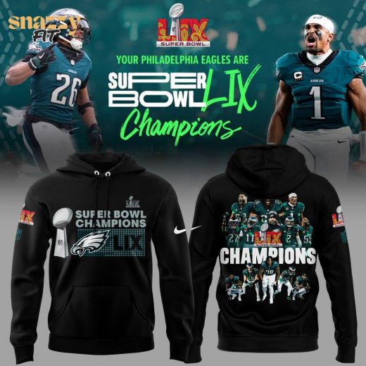 Philadelphia Eagles Super Bowl LIX Limited Edition Black Hoodie – Champions Edition