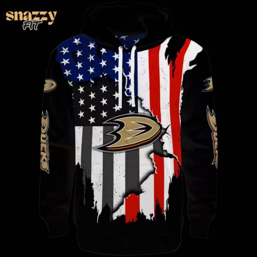 Anaheim Ducks American Pride Black Hoodie