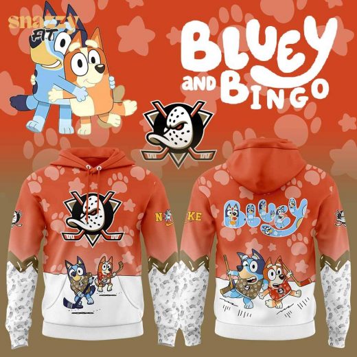 Anaheim Ducks Bluey and Bingo Hoodie