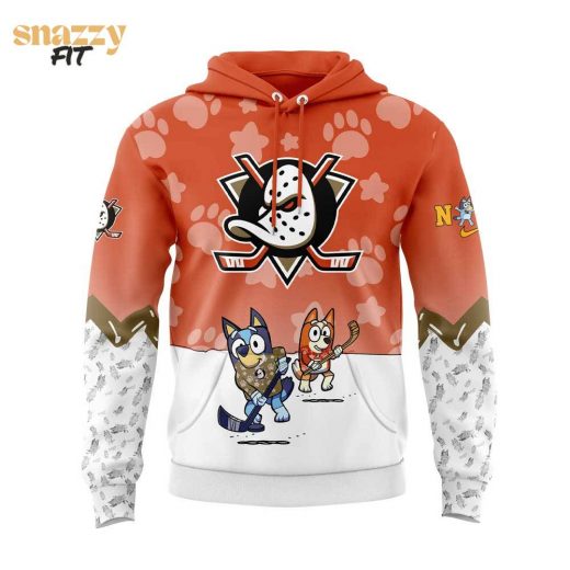 Anaheim Ducks Bluey and Bingo Hoodie