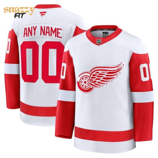 Detroit Red Wings White Away Premium Custom Jersey