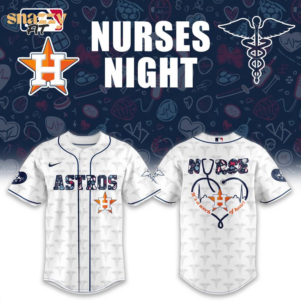 Houston Astros NURSE NIGHT Baseball Jersey Houston Astros NURSE NIGHT Baseball Jersey
