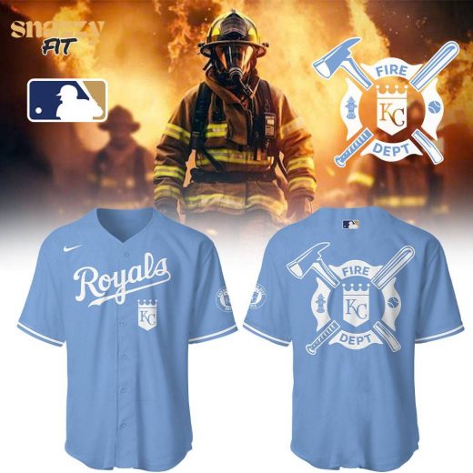 Kansas City Royals Firefighter Appreciation Night Blue Jersey