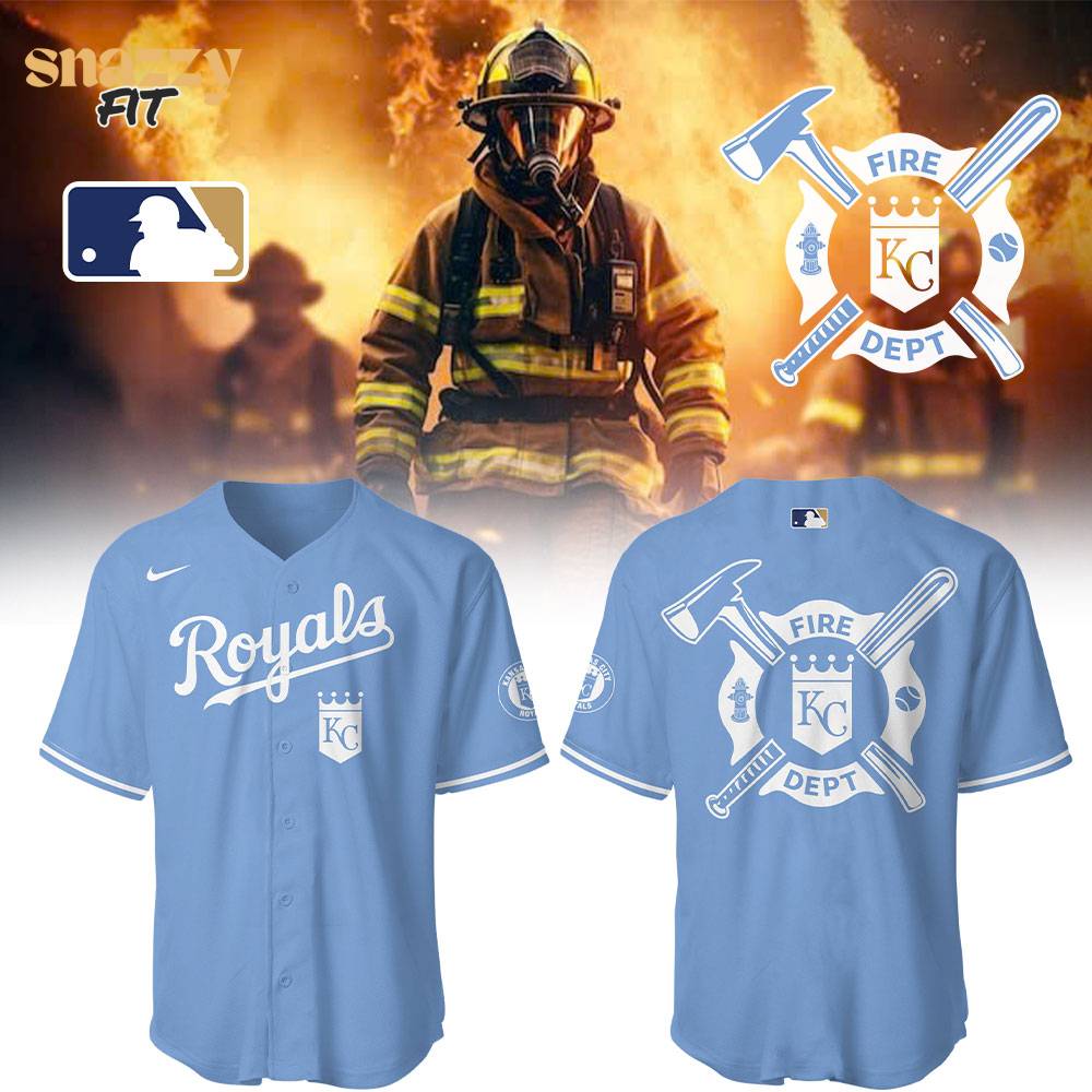 Kansas City Royals Firefighter Appreciation Night Blue Jersey Kansas City Royals Firefighter Appreciation Night Blue Jersey