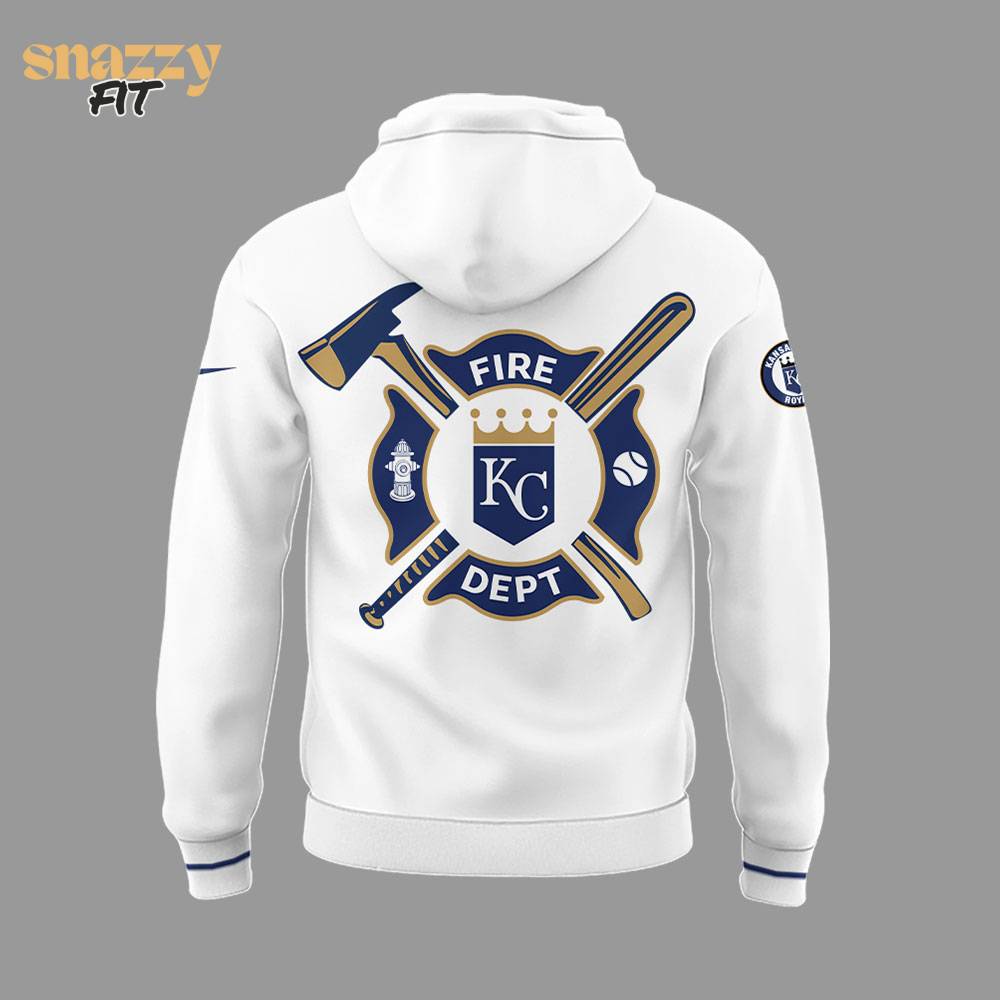 Kansas City Royals Firefighter Appreciation Night White Hoodie Kansas City Royals Firefighter Appreciation Night White Hoodie