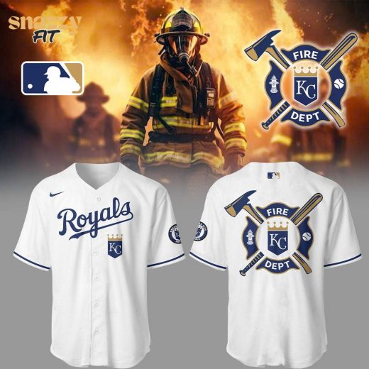 Kansas City Royals Firefighter Appreciation Night White Jersey