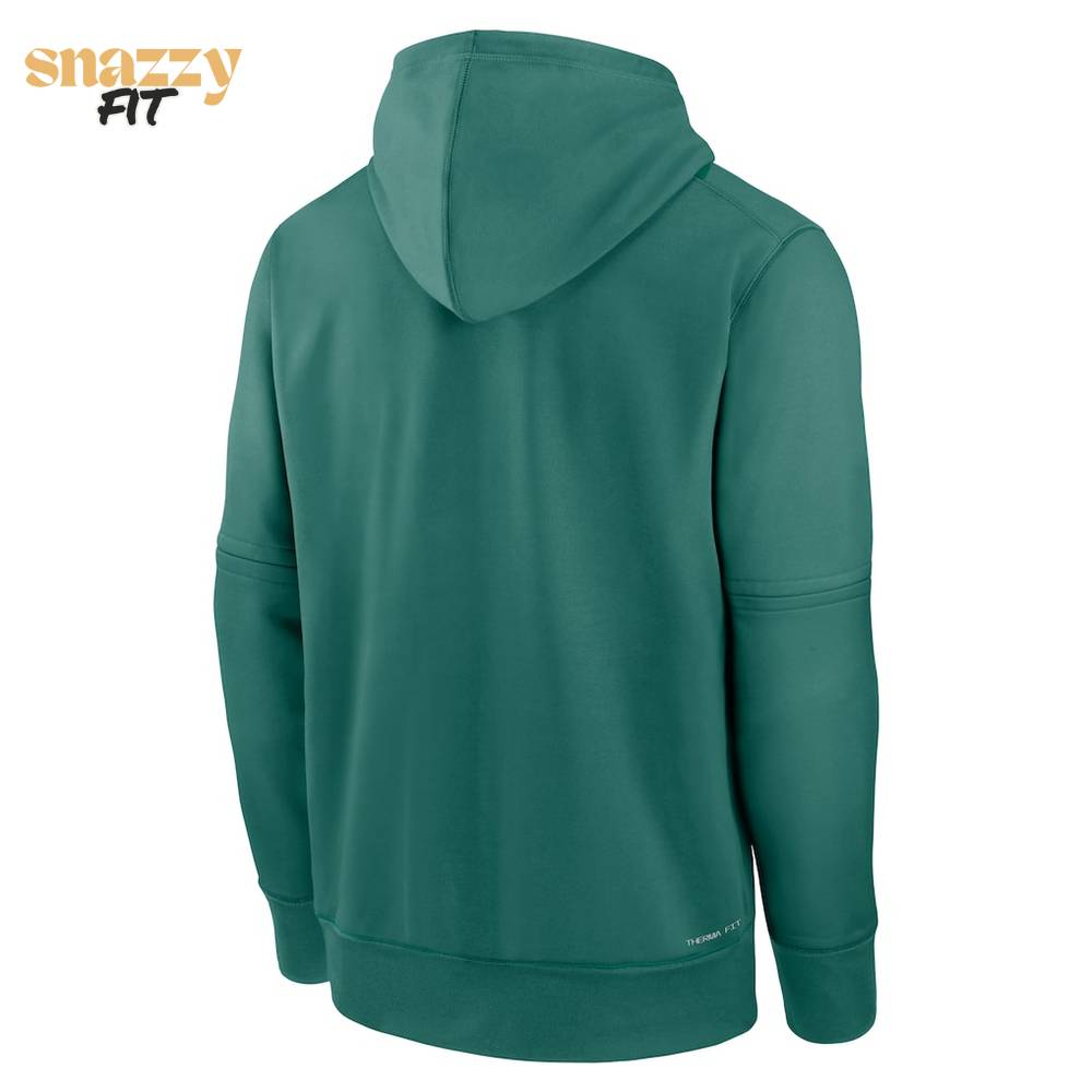 Boston Red Sox Nike Green 2025 City Connect Authentic Collection Therma Pullover Hoodie Boston Red Sox Nike Green 2025 City Connect Authentic Collection Therma Pullover Hoodie