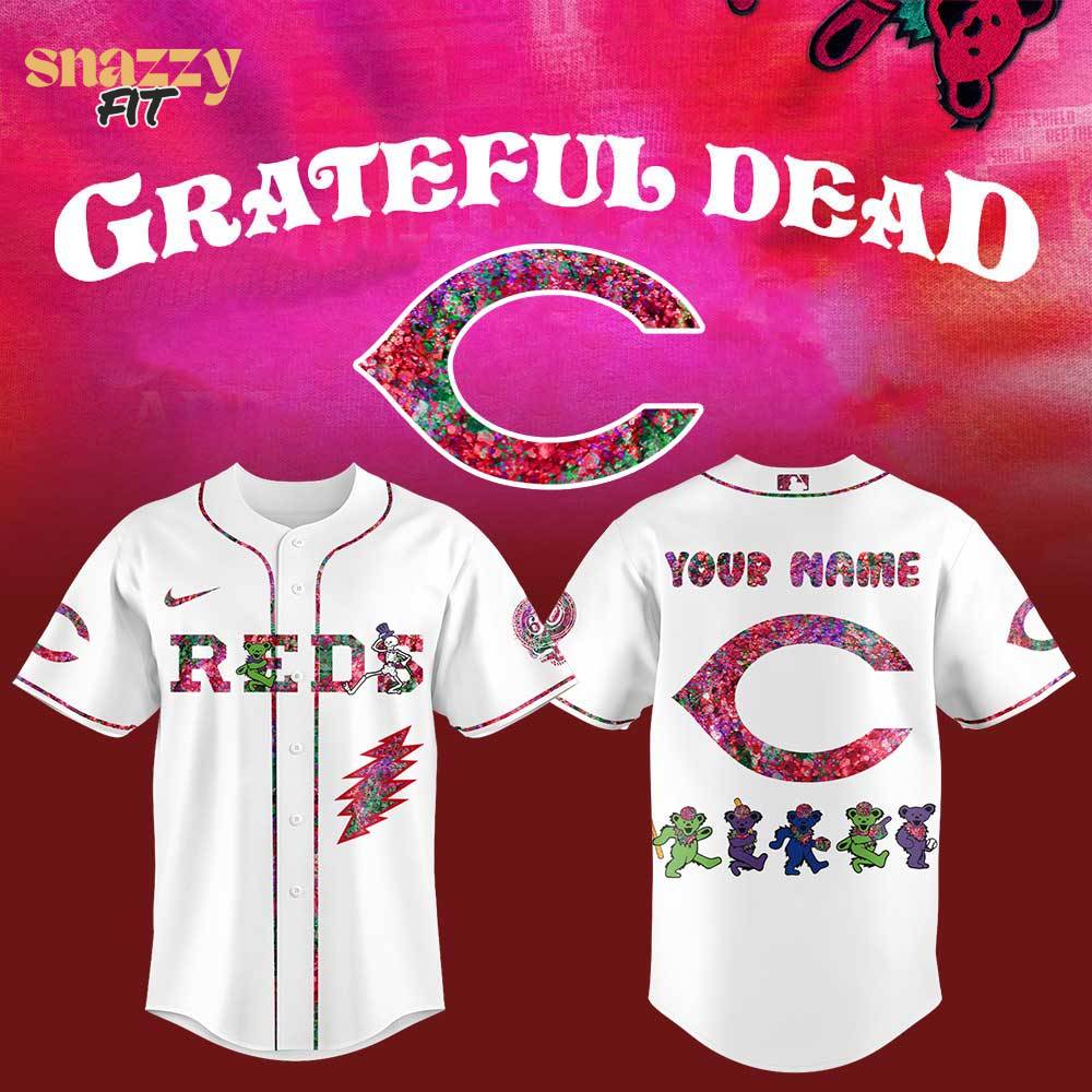 Cincinnati Reds Grateful Dead Night Jersey Cincinnati Reds Grateful Dead Night Jersey