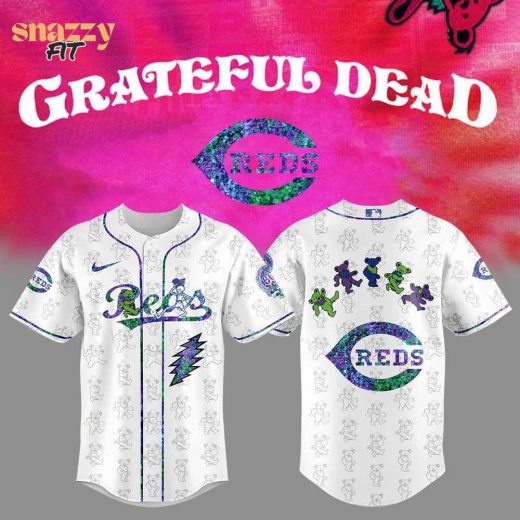 Cincinnati Reds Grateful Dead Night Jersey V2