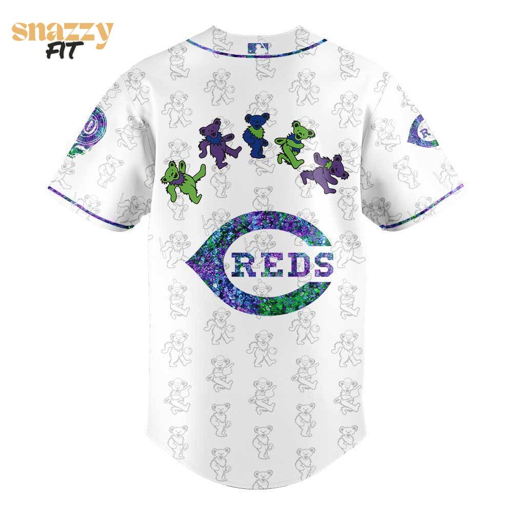 Cincinnati Reds Grateful Dead Night Jersey V2 Cincinnati Reds Grateful Dead Night Jersey V2