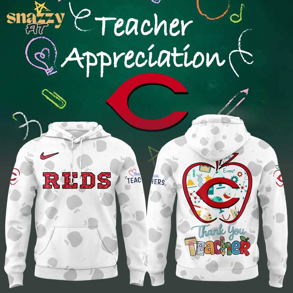 Cincinnati Reds Happy Teacher Day Hoodie Cincinnati Reds Happy Teacher Day Hoodie